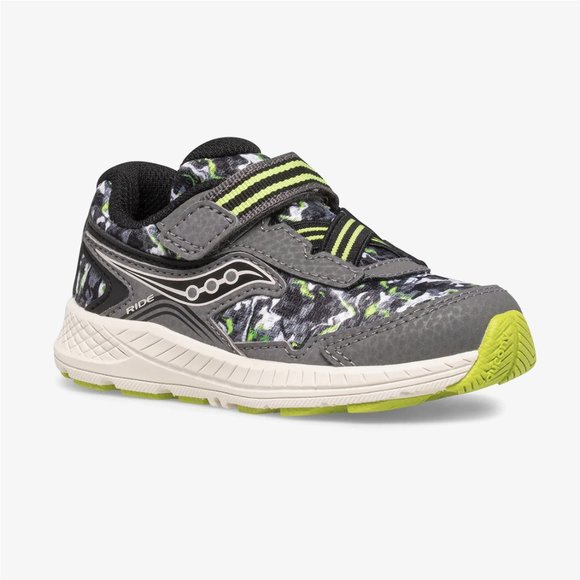 NEW Saucony Sizes 6, 6.5, 7, 7.5 Baby Boys Ride 10 Jr. Sneaker - Olive Camo - Picture 1 of 4